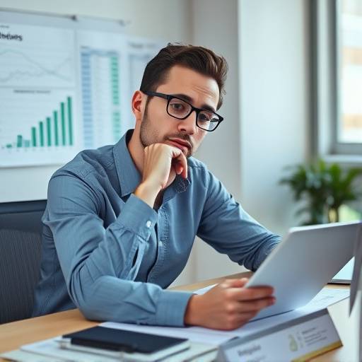 A person looking thoughtfully at a complex financial spreadsheet, symbolizing strategic financial planning.