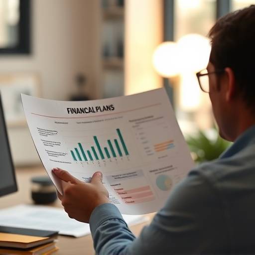 A person meticulously reviewing a financial plan document, highlighting strategic resource allocation for future goals.